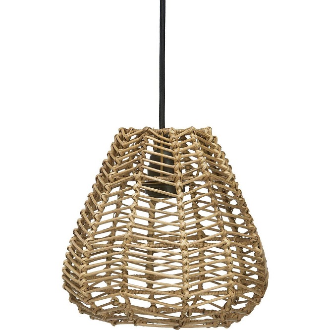 Mała rattanowa lampa wisząca Adelle naturalna 24cm